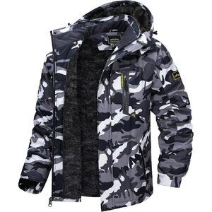 Men's Winter Skiing Jackets Water Resistant Fleece Coats Insulated Thermal Snowb